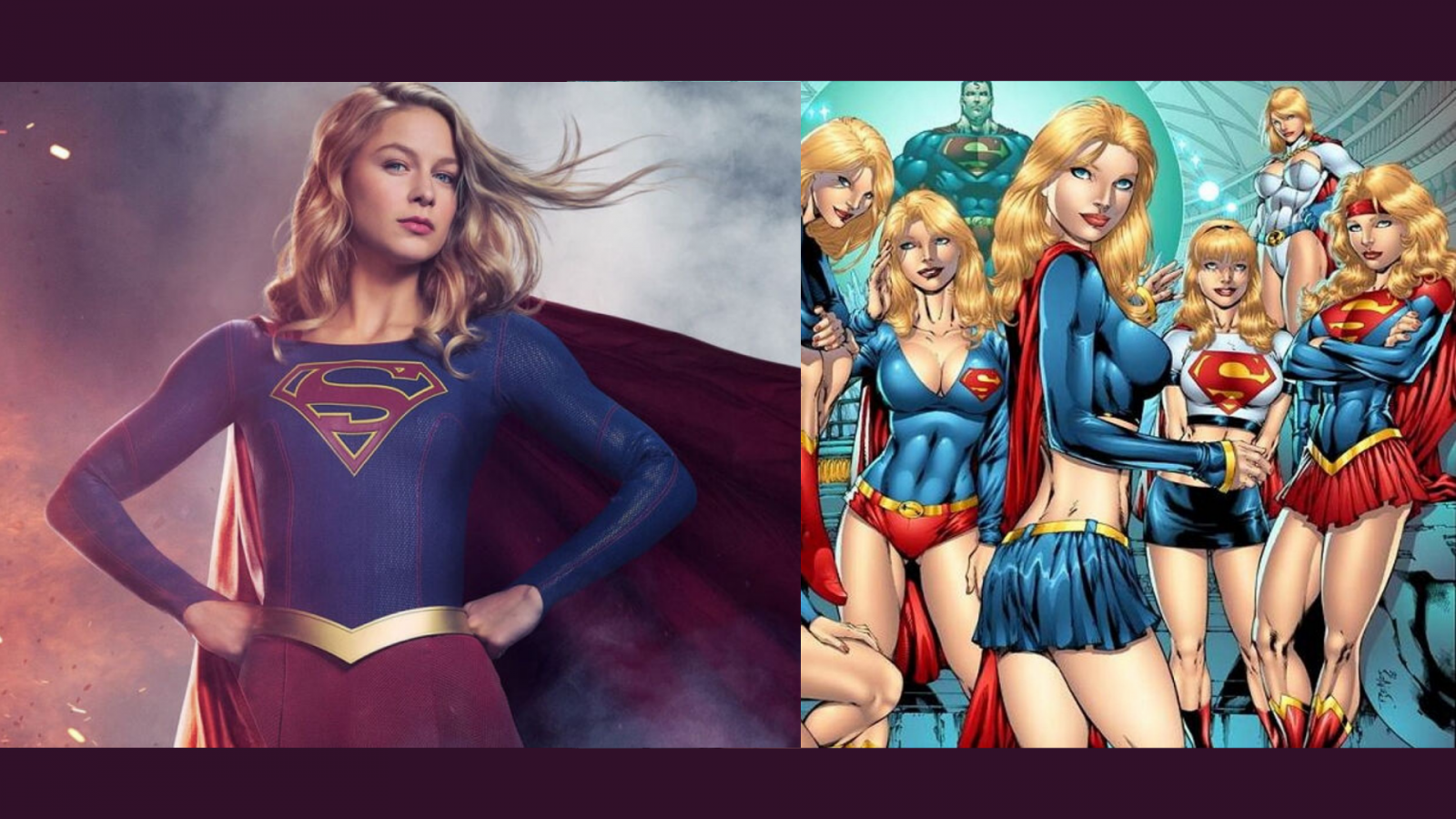 Diferença entre os trajes da Supergirl na Tv e nas Hqs